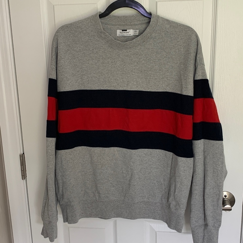 Topman rugby style crewneck shirt size medium